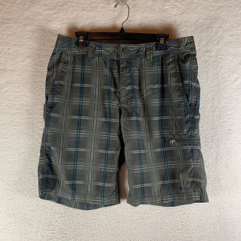 MARMOT Men's Casual Outdoor Plaid Zip Cargo Shorts Pockets‎ Size 34 9005